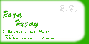 roza hazay business card